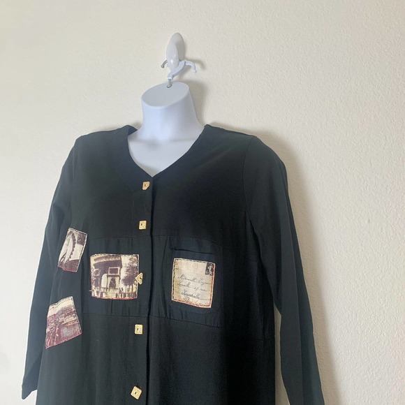 NWT Vintage COUNTRYWEAR CASUALS Plus Womens Dress Patchwork XL Long Sleeve - Picture 3 of 10